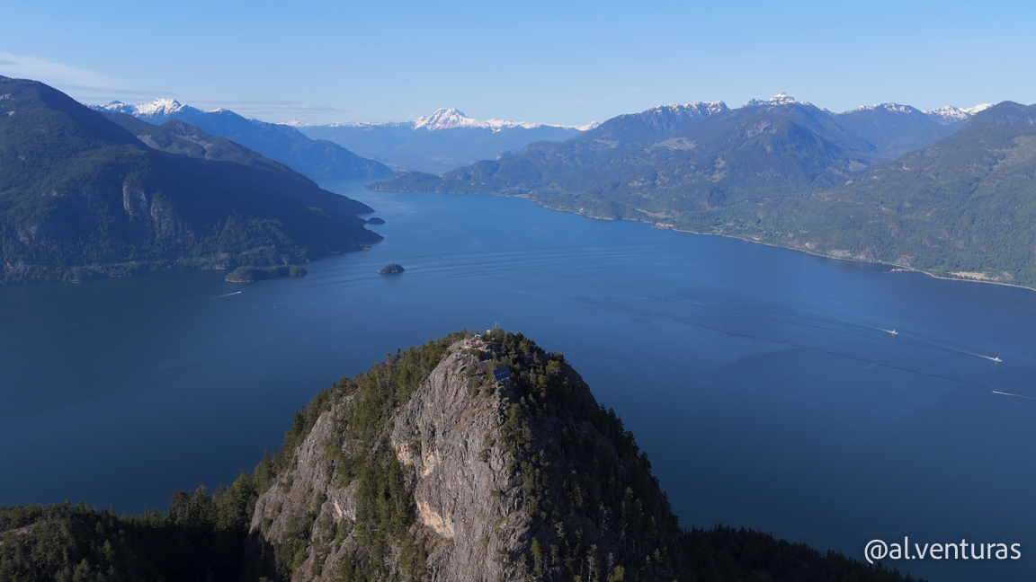 Vista panorámica de 360 grados desde la cima de Leading Peak