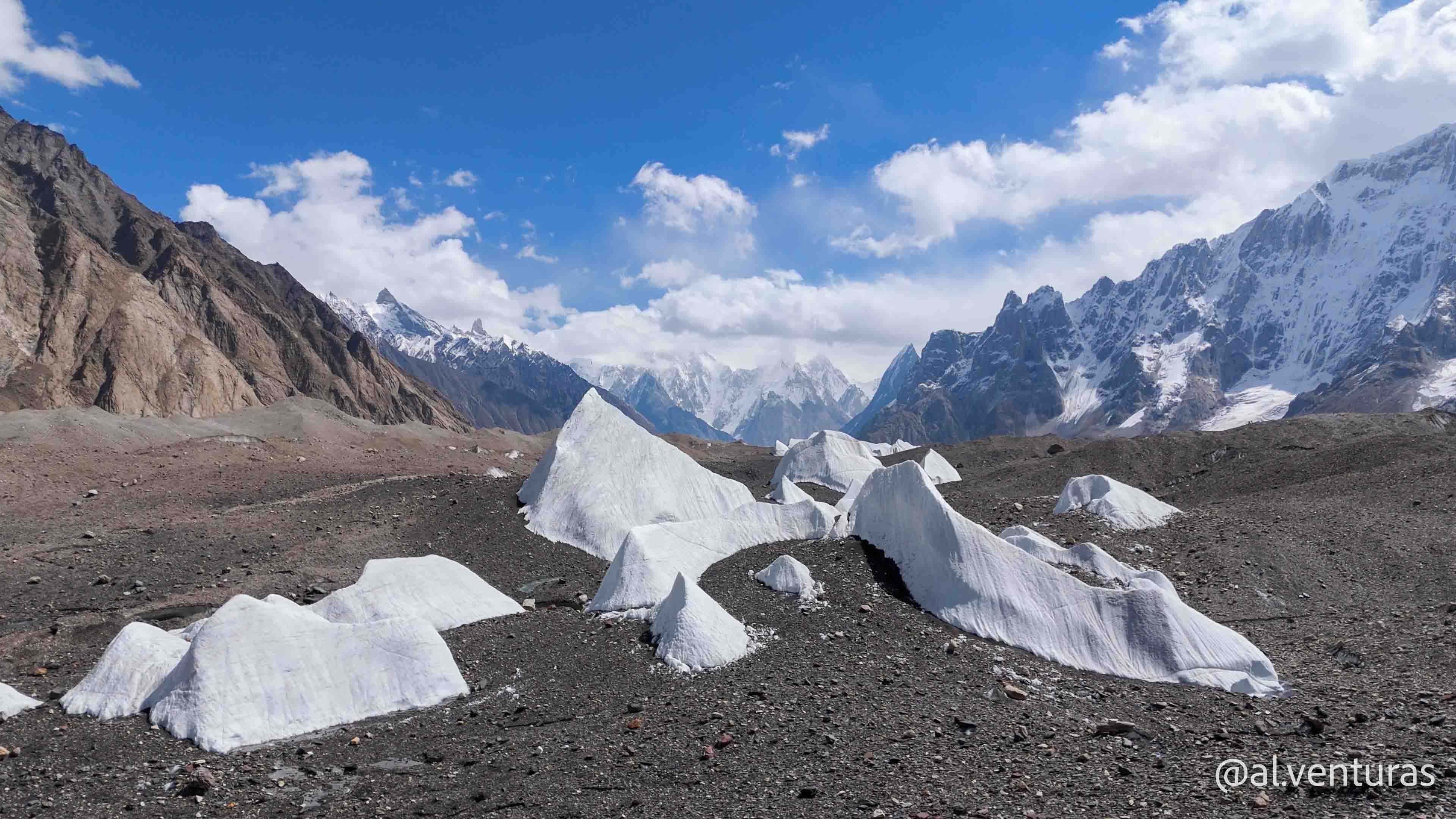 Formaciones de hielo de camino a Goro II