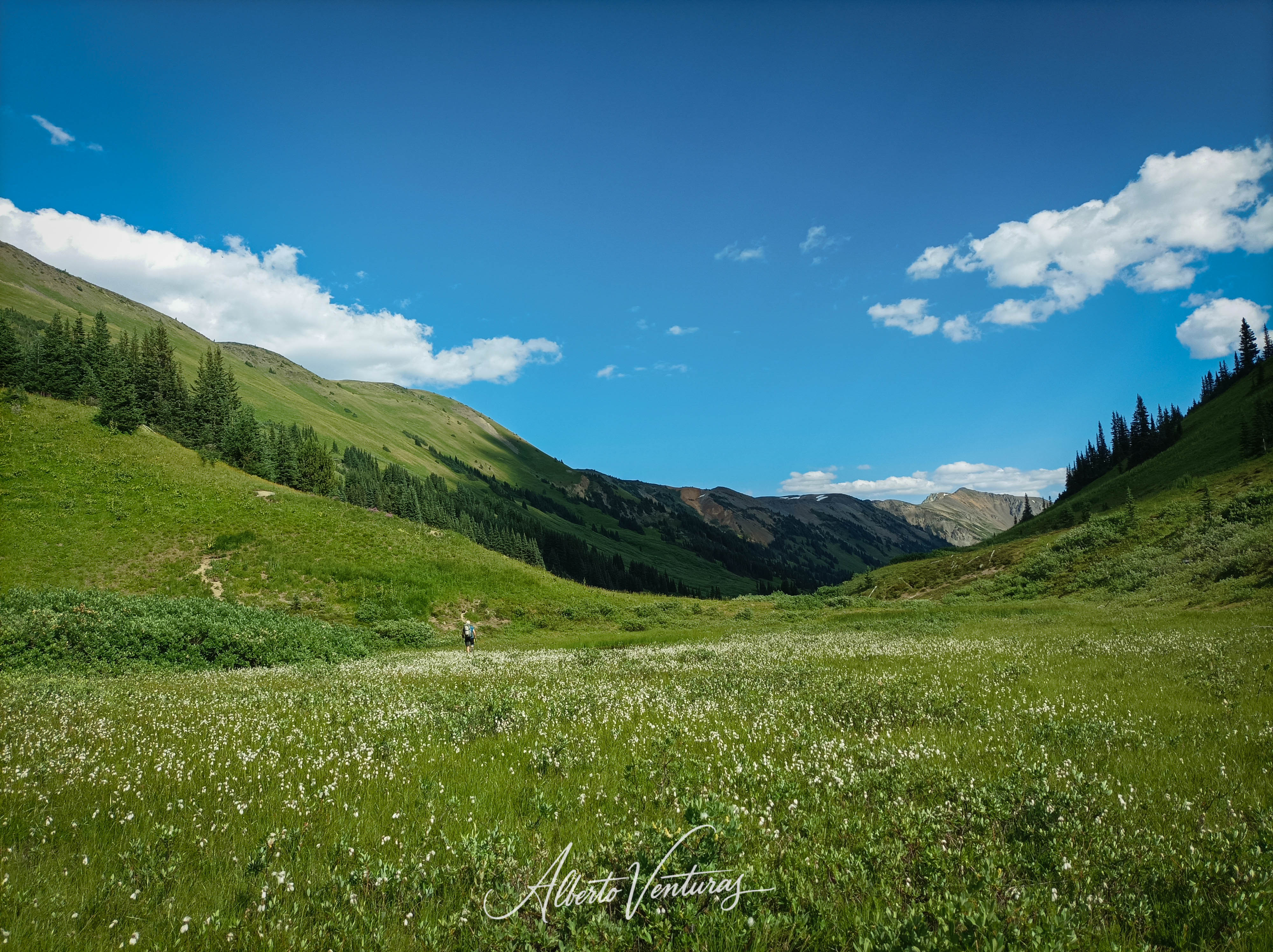 El valle de Whitecap Mountain